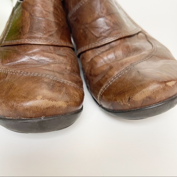 Paul Green Brown Leather Comfort Sneaker Loafers 6 - Picture 8 of 11